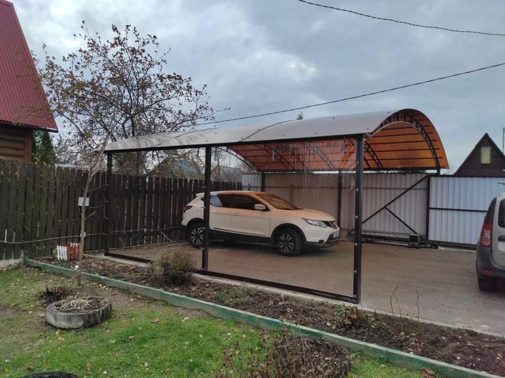 Прозрачные шторы ПВХ для навеса под автомобиль в Краснозаводске